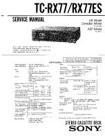 Sony TC-RX77ES - Service Manual